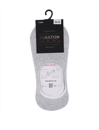 Женские носки MIRATON хлопковые серые - фото 1 - Miraton