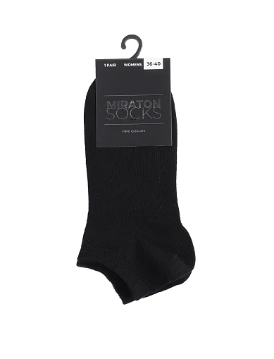 Женские носки MIRATON хлопковые черные - фото 1 - Miraton