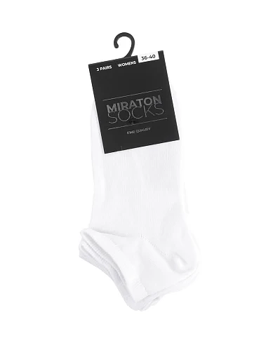 Женские носки MIRATON хлопковые белые - фото 1 - Miraton