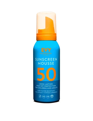 Сонцезахисний мус EVY Technology Sunscreen mousse SPF 50 100 ml(Сонцезахисний мус EVY Technology Sunscreen mousse ) - фото 1 - Miraton