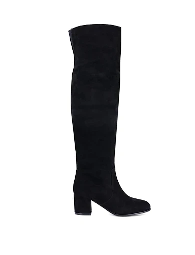 Жіночі ботфорти Attizzare велюрові чорні (3267-2203) - фото 1 - Miraton