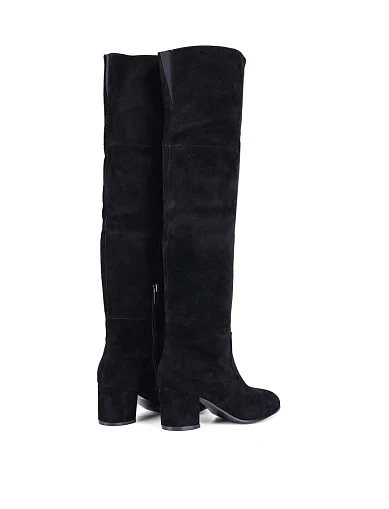 Жіночі ботфорти Attizzare велюрові чорні (3267-2203) - фото 4 - Miraton