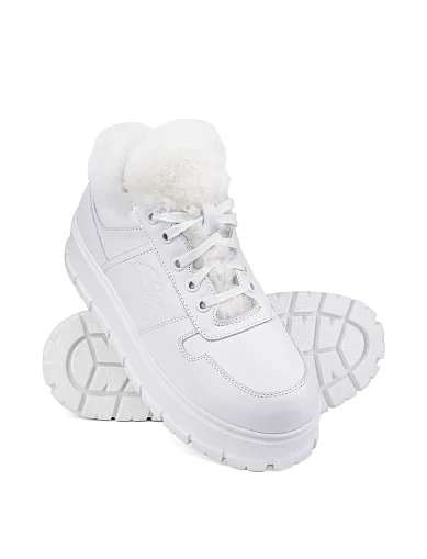 Жіночі кеди MIRATON шкіряні білі (BF2203-5-1) - фото 3 - Miraton