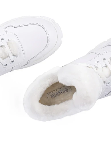 Жіночі кеди MIRATON шкіряні білі (BF2203-5-1) - фото 6 - Miraton