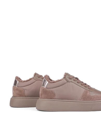 Жіночі кеди MIRATON велюрові бежеві (2202-26-2) - фото 4 - Miraton