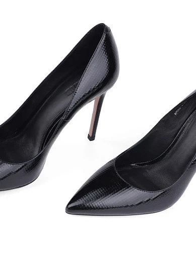 Жіночі туфлі човники MIRATON чорні шкіряні (MP583-1-1Q) - фото 5 - Miraton