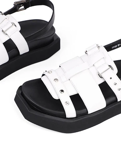 Жіночі сандалі MIRATON шкіряні білі (RY298-W1-1) - фото 5 - Miraton