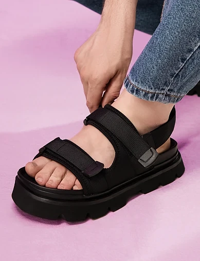 Мужские сандалии Miguel Miratez из неопрена черные - фото 1 - Miraton