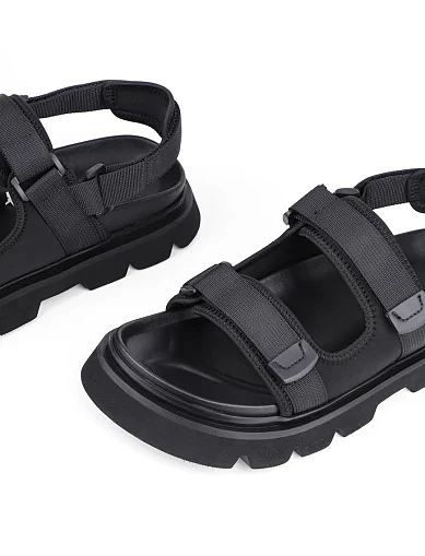 Мужские сандалии Miguel Miratez из неопрена черные - фото 6 - Miraton