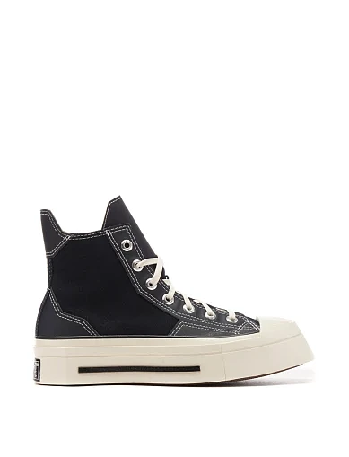 Женские кеды Converse Chuck 70 De Luxe Squared черные тканевые - фото 1 - Miraton