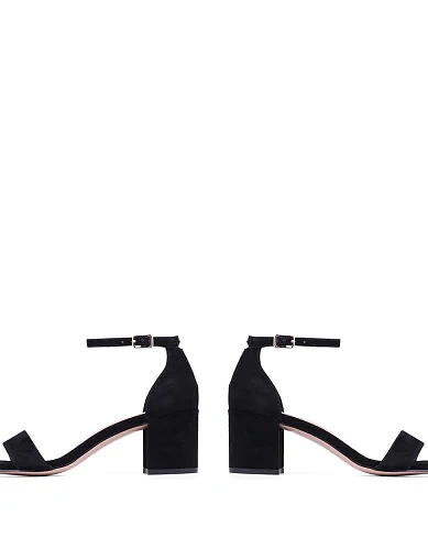 Жіночі босоніжки Attizzare велюрові чорні (207-LH60-1-3) - фото 2 - Miraton