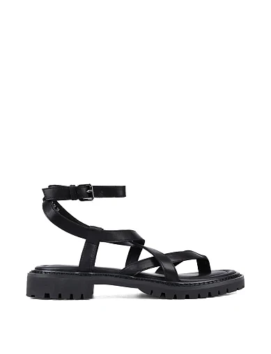 Женские сандалии Attizzare кожаные черные - фото 1 - Miraton