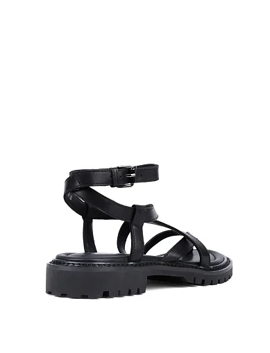 Женские сандалии Attizzare кожаные черные - фото 3 - Miraton