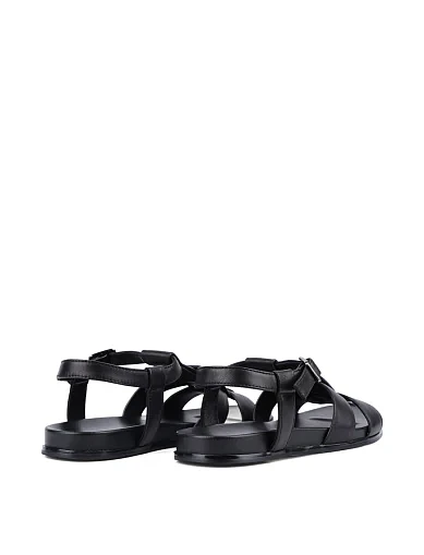 Женские сандалии Attizzare кожаные черные - фото 4 - Miraton