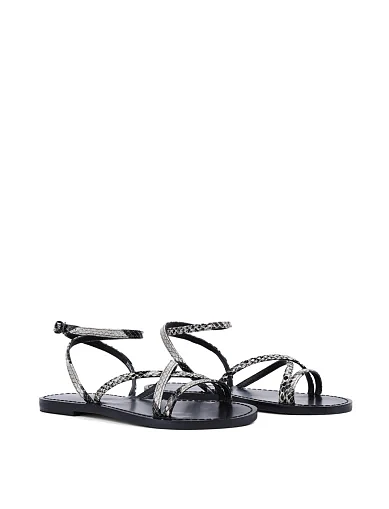 Женские сандалии MIRATON кожаные серые - фото 1 - Miraton