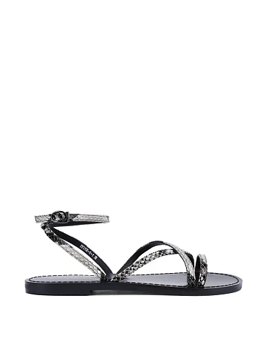 Женские сандалии MIRATON кожаные серые - фото 2 - Miraton