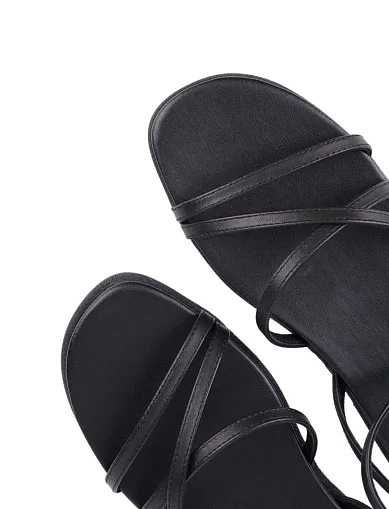 Женские сандалии Attizzare кожаные черные - фото 5 - Miraton