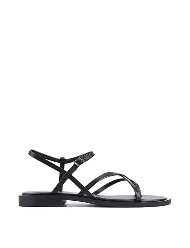 Женские сандалии Attizzare кожаные черные - фото 1 - Miraton