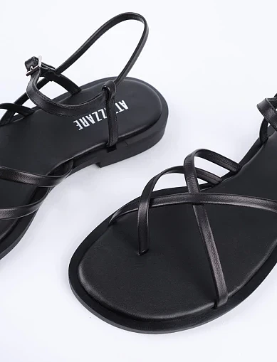 Женские сандалии Attizzare кожаные черные - фото 5 - Miraton