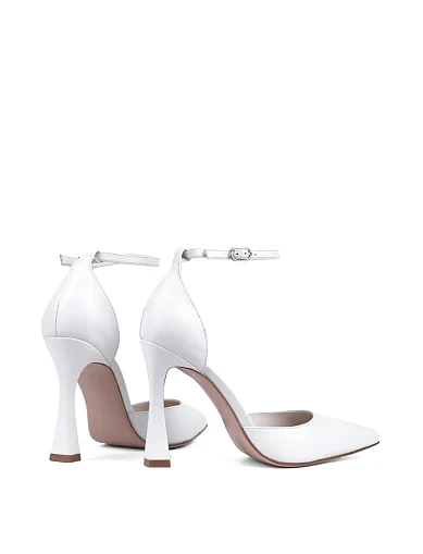 Женские туфли MIRATON кожаные белые - фото 4 - Miraton