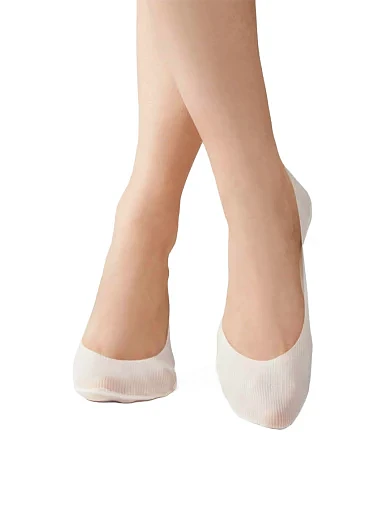 Следы женские из микрофибры молочные 2 шт. - фото 1 - Miraton