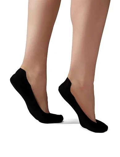 Следы женские из микрофибры черные 2 шт. - фото 2 - Miraton