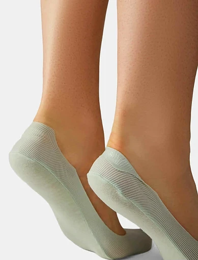 Следы женские из микрофибры зеленые 2 шт. - фото 3 - Miraton