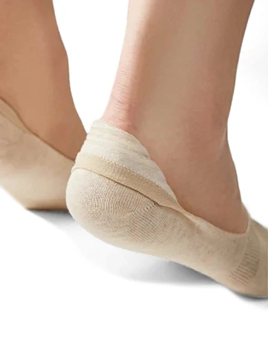 Следы женские хлопковые бежевые 2 шт. - фото 2 - Miraton