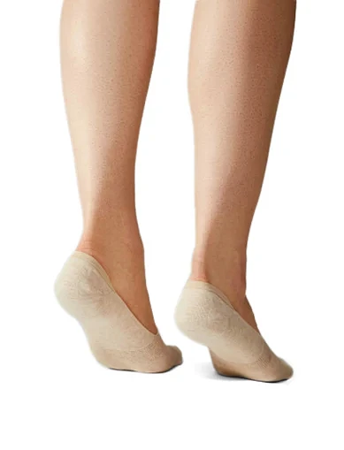 Следы женские хлопковые бежевые 2 шт. - фото 3 - Miraton