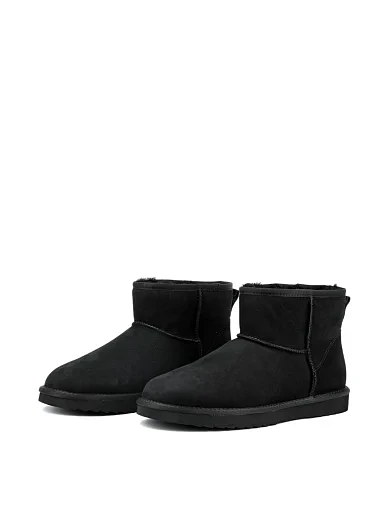 Чоловічі уггі Miguel Miratez замшеві чорні з підкладкою з натурального хутра - фото 3 - Miraton