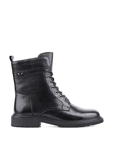 Жіночі черевики Attizzare шкіряні чорні з підкладкою з натурального хутра (NH330-07L-P742) - фото 1 - Miraton