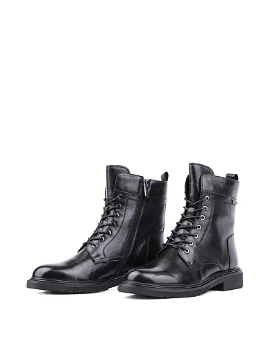 Жіночі черевики Attizzare шкіряні чорні з підкладкою з натурального хутра (NH330-07L-P742) - фото 3 - Miraton