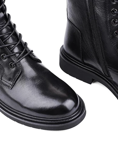 Жіночі черевики Attizzare шкіряні чорні з підкладкою з натурального хутра (NH330-07L-P742) - фото 5 - Miraton