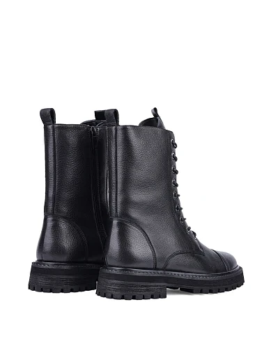 Жіночі черевики MIRATON шкіряні чорні з підкладкою з натурального хутра (0146M-8353-2203) - фото 4 - Miraton