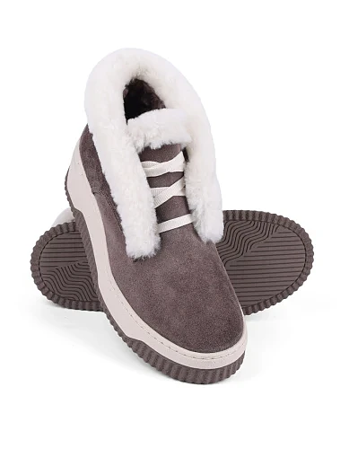 Жіночі черевики Attizzare велюрові сірі (136-0510-M1-D) - фото 2 - Miraton