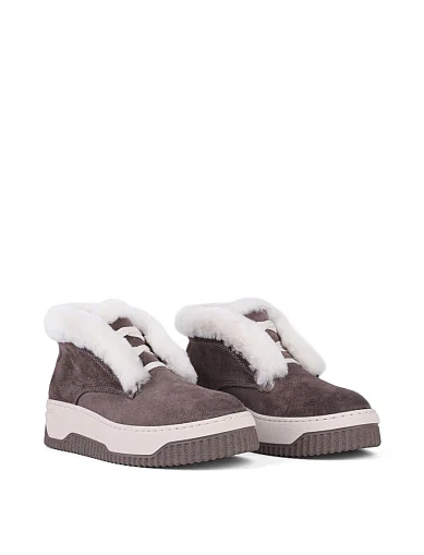 Жіночі черевики Attizzare велюрові сірі (136-0510-M1-D) - фото 3 - Miraton