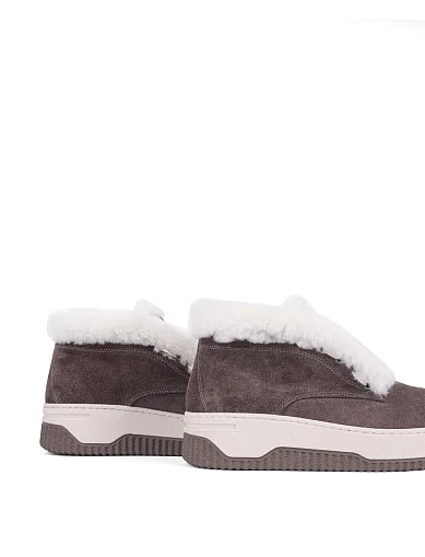 Жіночі черевики Attizzare велюрові сірі (136-0510-M1-D) - фото 4 - Miraton