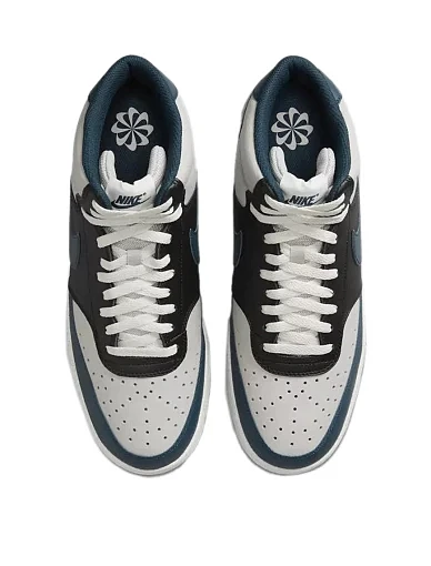 Чоловічі кеди Nike Court Vision Mid з екошкіри чорні - фото 2 - Miraton