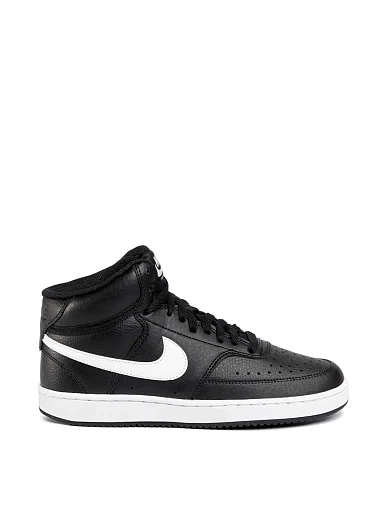 Жіночі кеди Nike Court Vision Mid з екошкіри чорні (CD5436-001) - фото 1 - Miraton