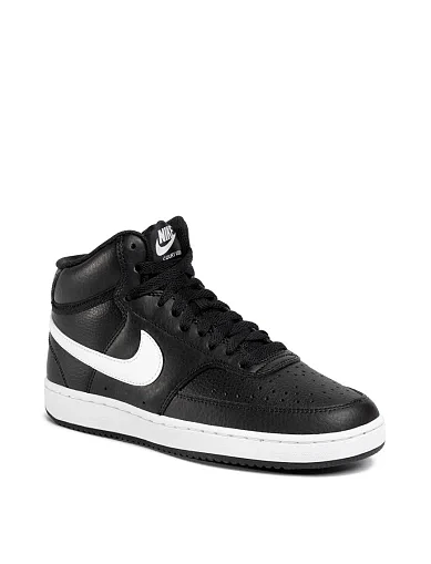 Жіночі кеди Nike Court Vision Mid з екошкіри чорні (CD5436-001) - фото 2 - Miraton
