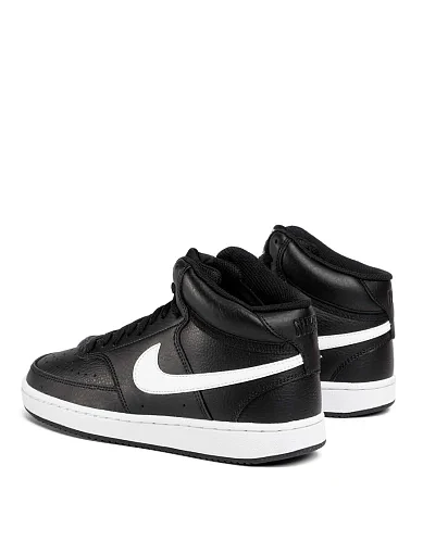 Жіночі кеди Nike Court Vision Mid з екошкіри чорні (CD5436-001) - фото 3 - Miraton