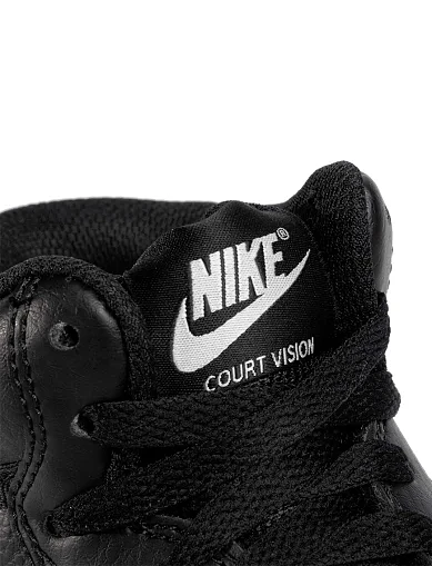 Жіночі кеди Nike Court Vision Mid з екошкіри чорні (CD5436-001) - фото 6 - Miraton