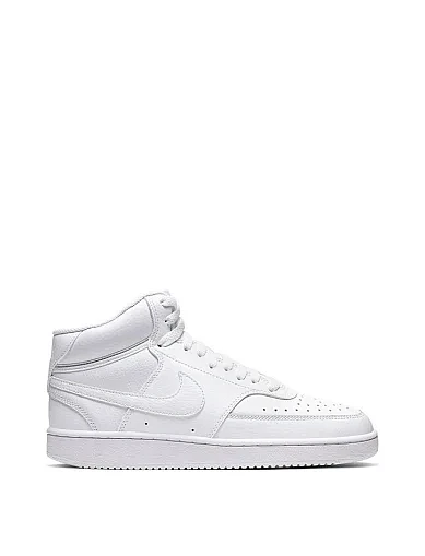 Жіночі кеди Nike Court Vision Mid з екошкіри білі (CD5436-100) - фото 1 - Miraton