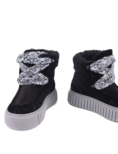 Жіночі черевики Attizzare велюрові чорні (24KB-1855-3) - фото 2 - Miraton