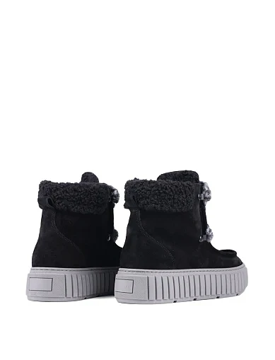 Жіночі черевики Attizzare велюрові чорні (24KB-1855-3) - фото 4 - Miraton