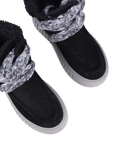 Жіночі черевики Attizzare велюрові чорні (24KB-1855-3) - фото 5 - Miraton