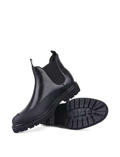 Чоловічі черевики челсі Miguel Miratez шкіряні чорні з підкладкою з байки - фото 2 - Miraton