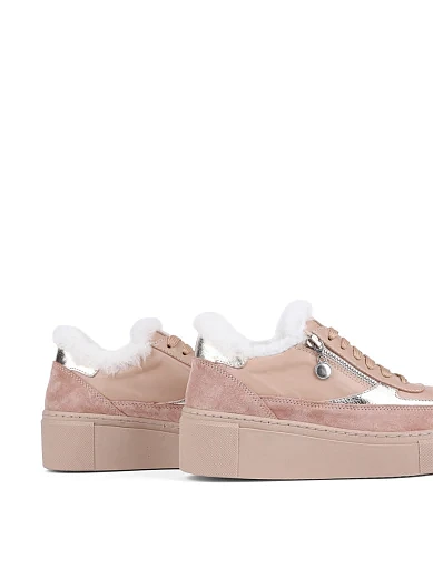 Жіночі кеди Attizzare шкіряні бежеві (5022T-16) - фото 4 - Miraton