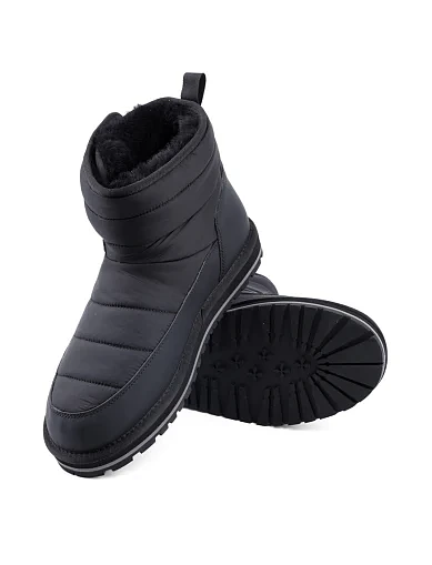 Мужские ботинки Miguel Miratez тканевые черные с подкладкой из натурального меха - фото 3 - Miraton