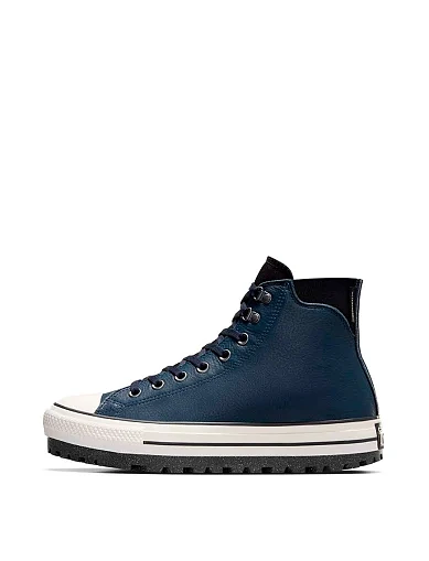 Мужские ботинки Converse кожаные синие с подкладкой из искусственного меха - фото 2 - Miraton